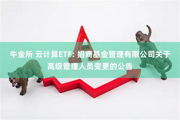 牛金所 云计算ETF: 招商基金管理有限公司关于高级管理人员变更的公告