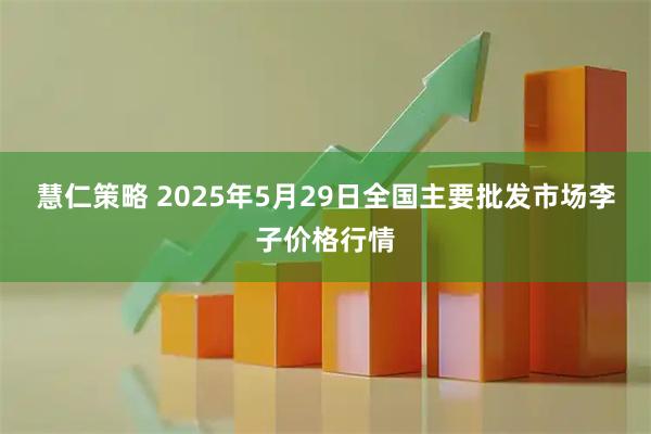 慧仁策略 2025年5月29日全国主要批发市场李子价格行情