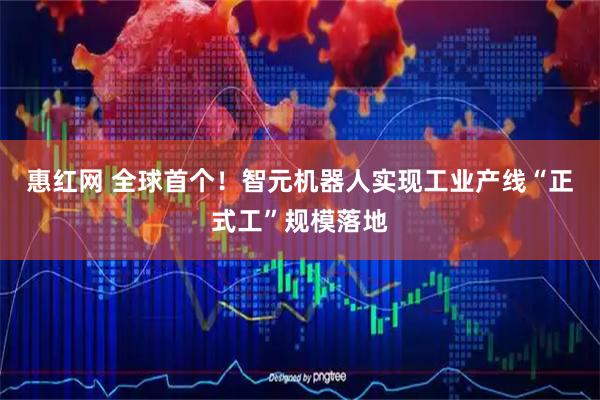 惠红网 全球首个！智元机器人实现工业产线“正式工”规模落地
